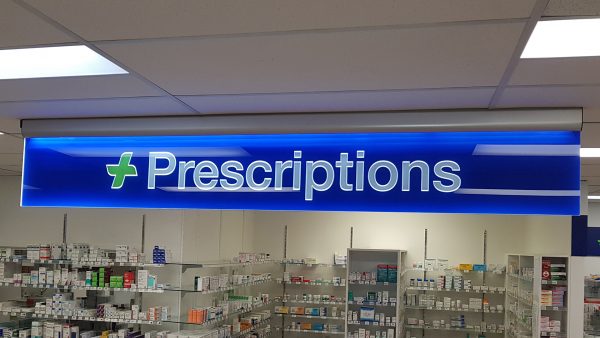 Sign Light Australia manufactures Edge-lit signs for a number of chemists, including refits