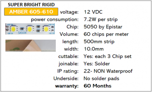 Sign Lighting Australia Super Bright AMBER LEDs