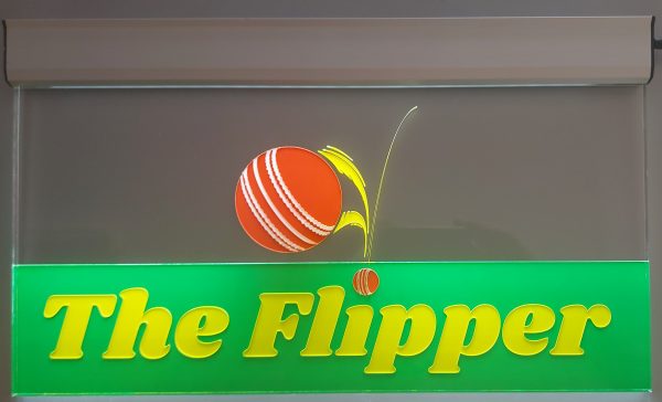 Mini Extusion Edge-lit sign The flipper from Sign Lighting Australia