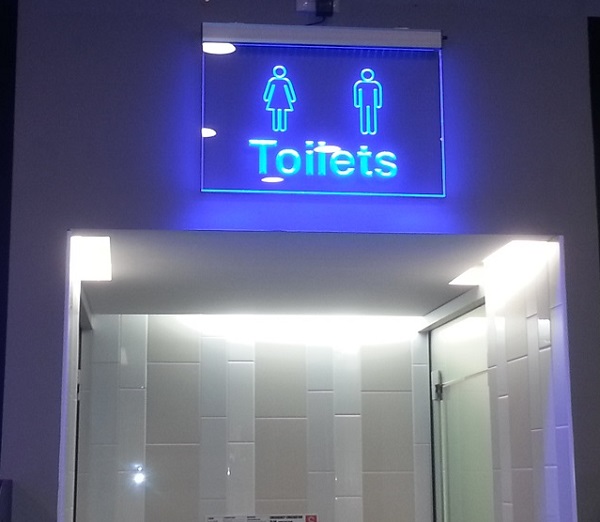 Mini Extrusion Toilet sign from Sign Lighting Australia