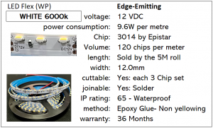 Edge-Emitting Flex LED strip lighting from SLA